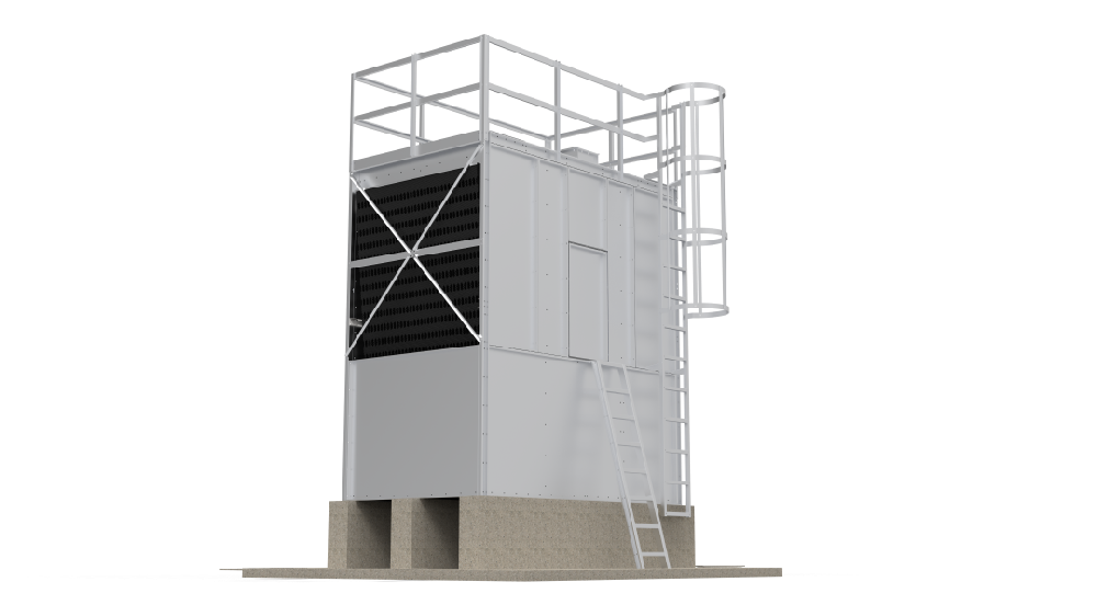 訂制的帶有水箱的菱宇方形橫流式冷卻塔